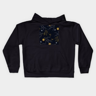 Cinese yellow dots and branches Kids Hoodie